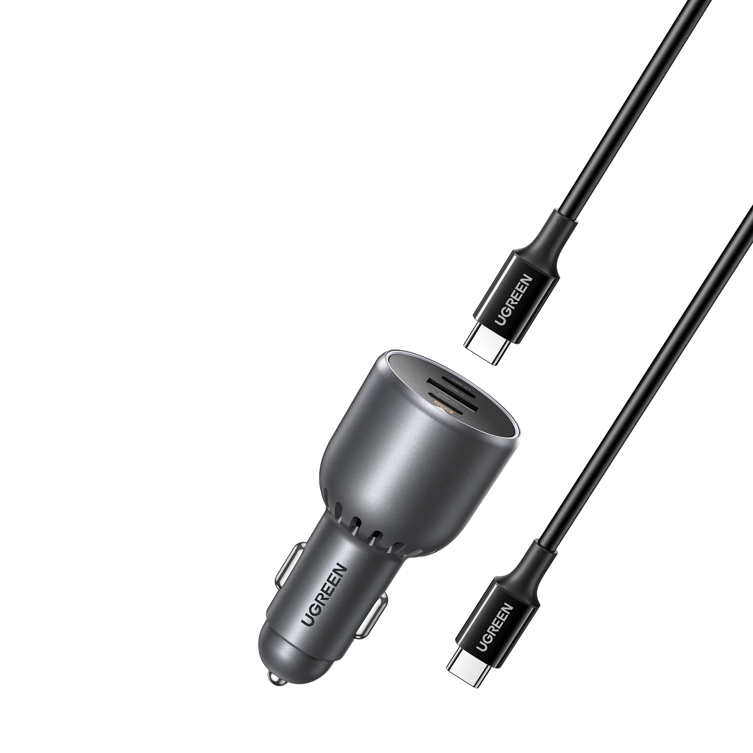 55511 Автомобильное зарядное устройство UGREEN EC705 130W  2xUSB-C, 1xUSB-A